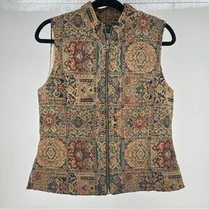 Women’s Vintage Orvis Tapestry Vest Ornate 80’s 90’s Boho